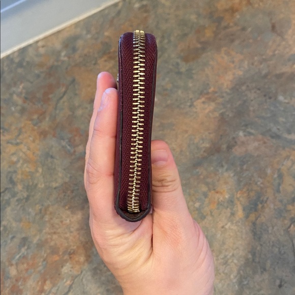 Michael Kors Deep Red Zip Wallet - Picture 6 of 9